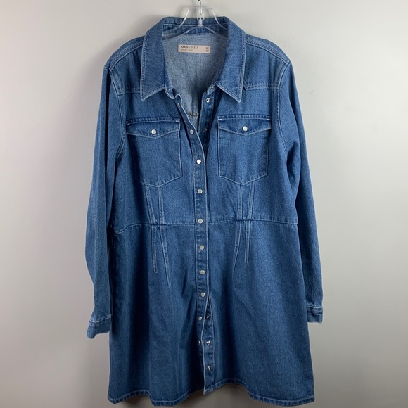 ASOS Dresses & Skirts - ASOS Design Curve Denim Structured Shirt Dress In Blue NEW!